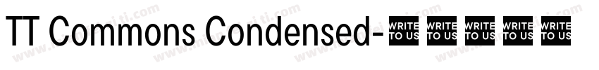 TT Commons Condensed字体转换
